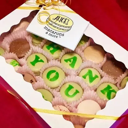boxed macarons