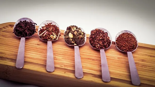 Types of Loose Tea in Spoons