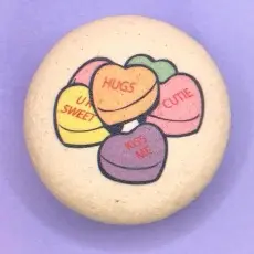 Valentine heart printed macaron